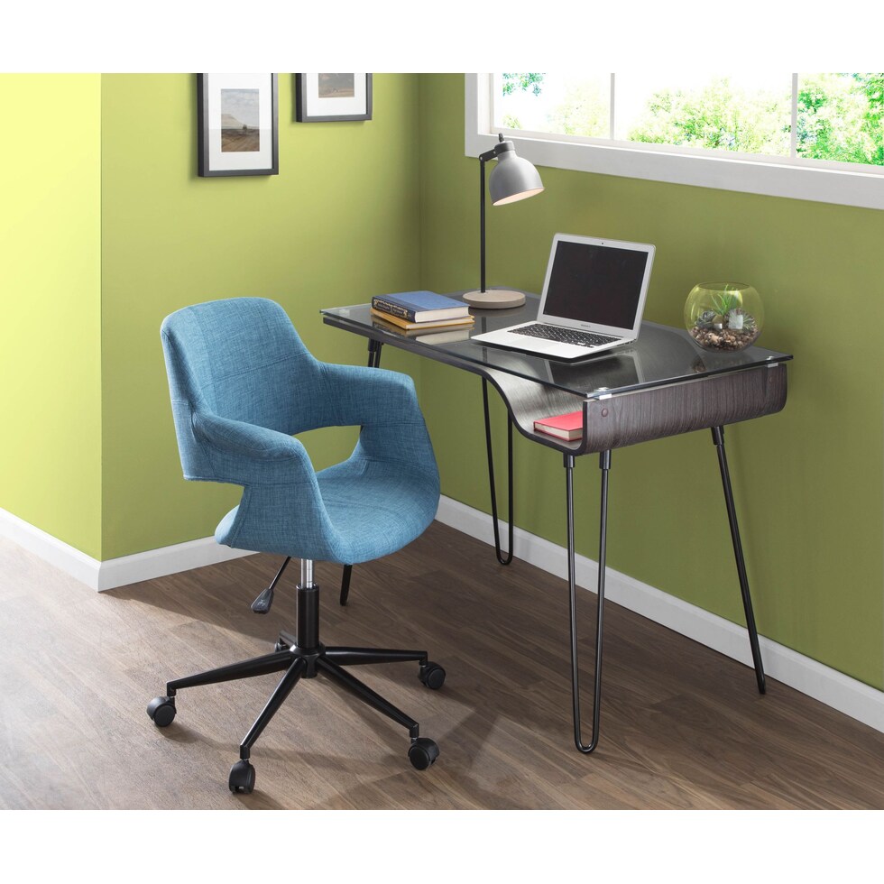 aiden blue office chair   