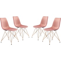 ajax pink gold dining chair   