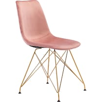 ajax pink gold dining chair   