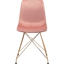 ajax pink gold dining chair   