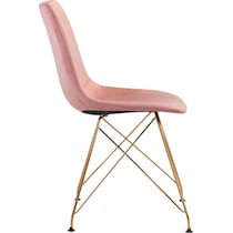 ajax pink gold dining chair   