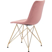 ajax pink gold dining chair   