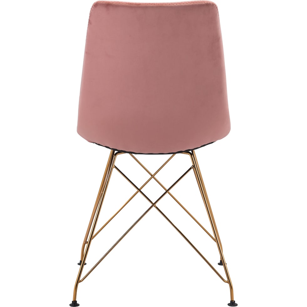 ajax pink gold dining chair   