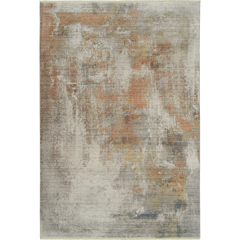 akela orange rug   