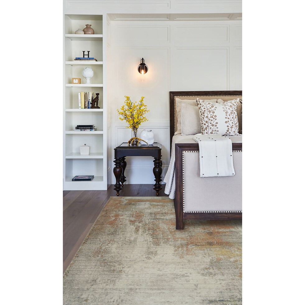 akela orange rug   