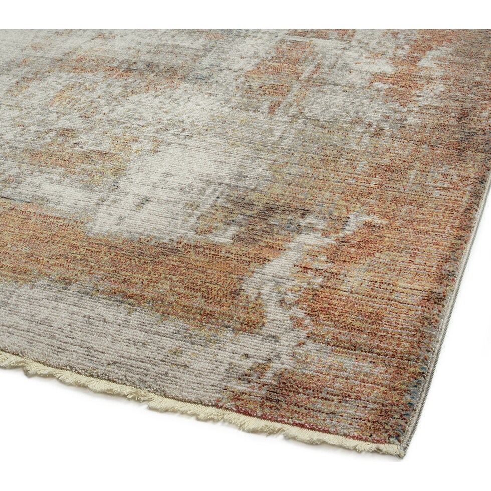 akela orange rug   