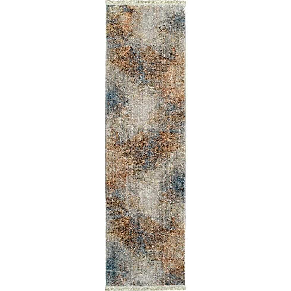 akela orange rug   