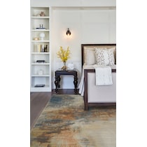 akela orange rug   