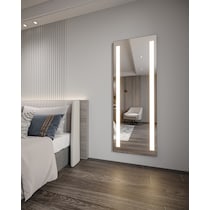 alaina silver floor mirror   