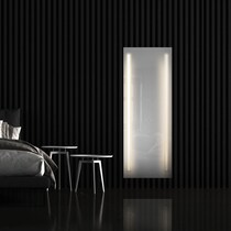 alaina silver floor mirror   