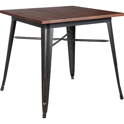 Alanis 32" Dining Table - Black/Walnut