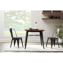 alanis black dining table   