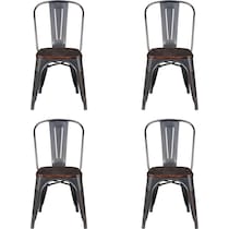alanis black walnut dining chair   