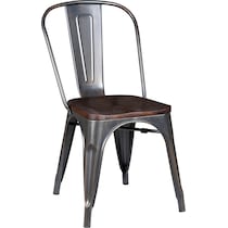 alanis black walnut dining chair   