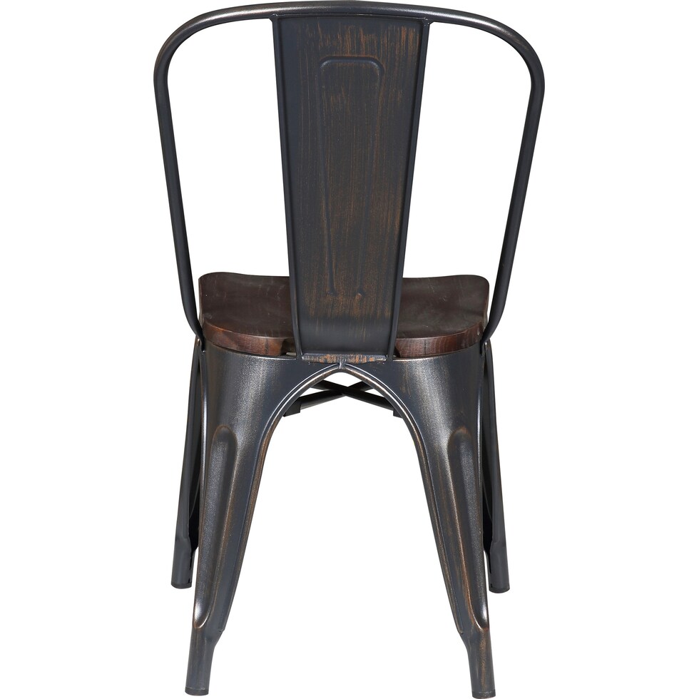 alanis black walnut dining chair   