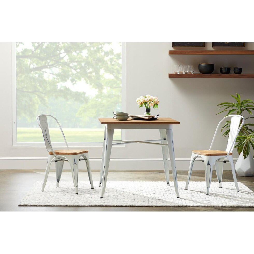 alanis white dining table   