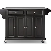 albany black kitchen cart   