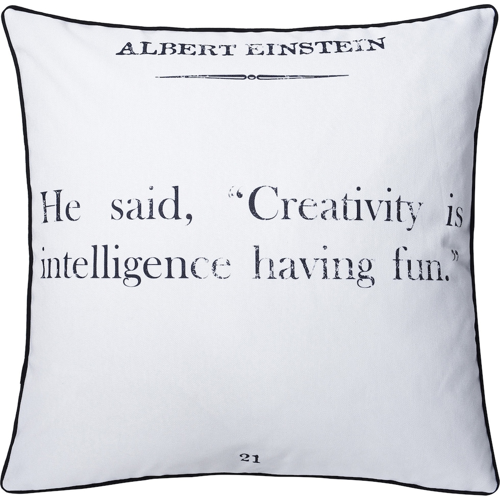 albert einstien pillow black white accent pillow   