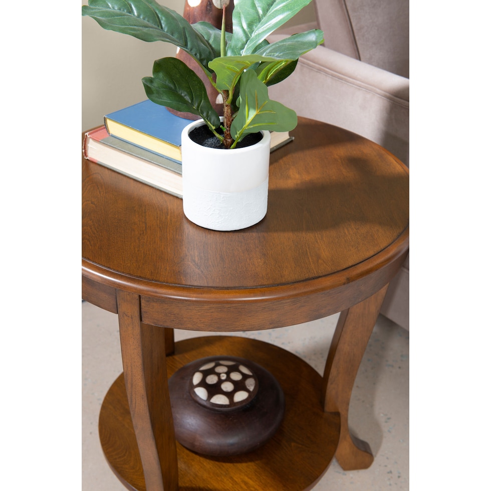 albert dark brown side table   