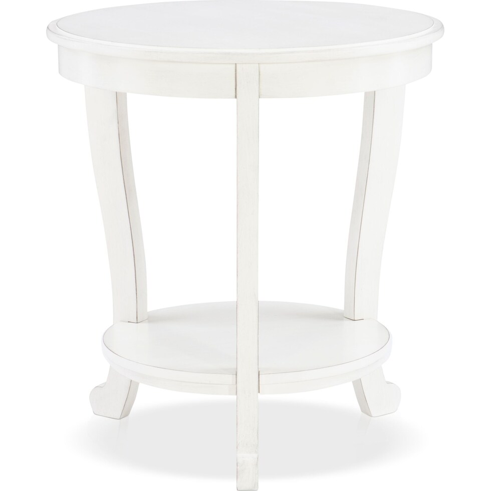 albert white side table   