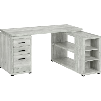 Alberta L-Shaped Desk - Gray