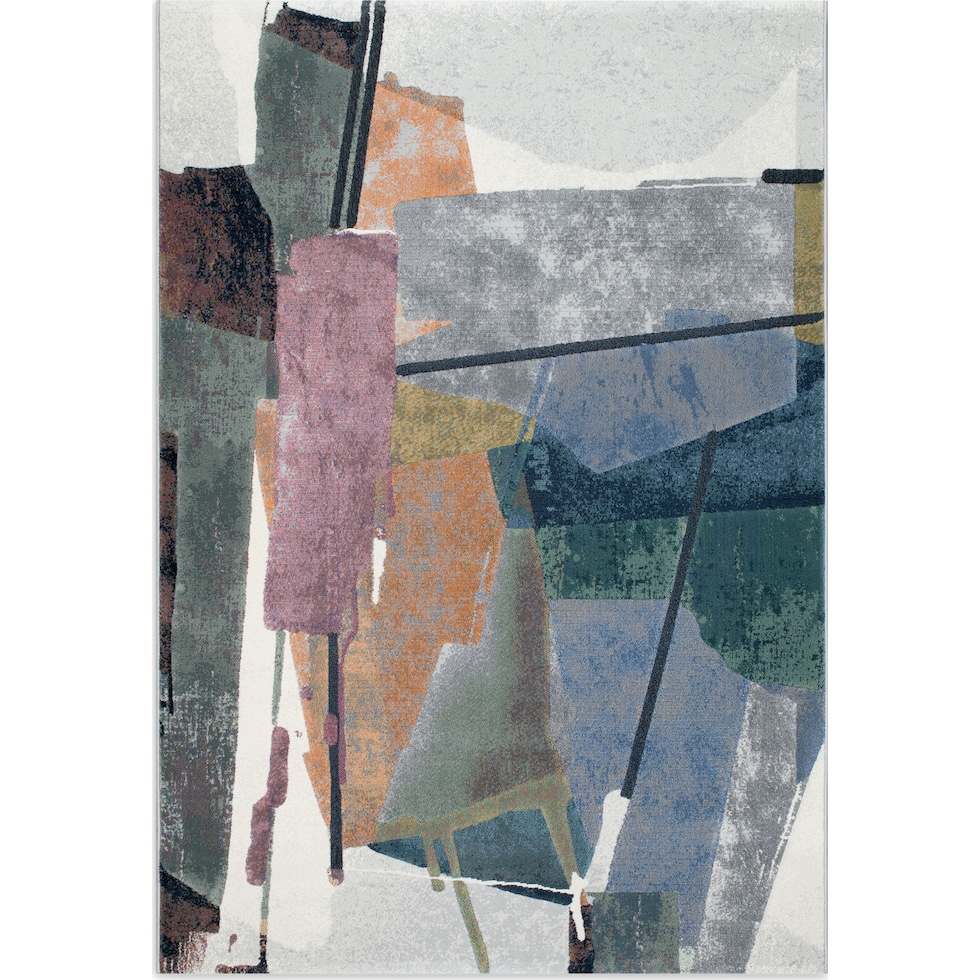 albin multicolor area rug  x    