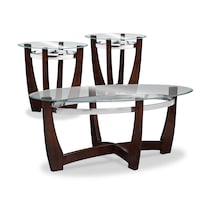 alcove dark brown  pack tables   