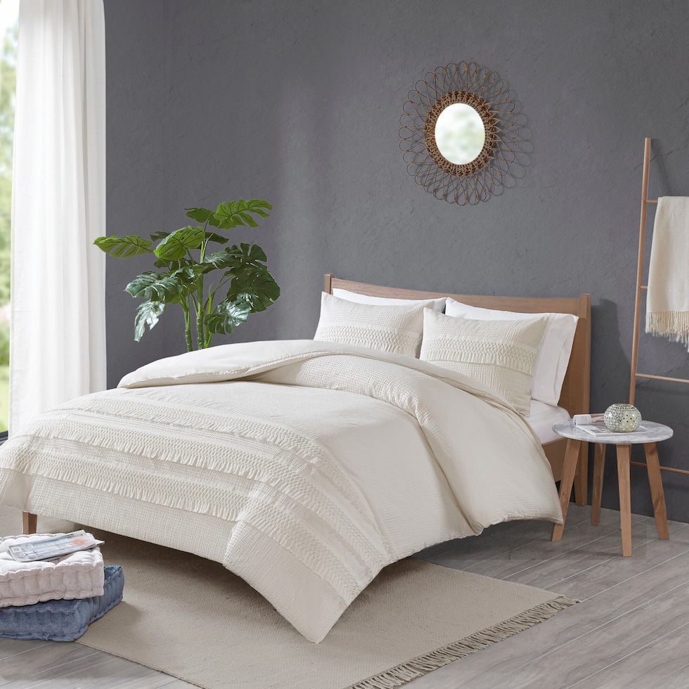 alden white king bedding set   