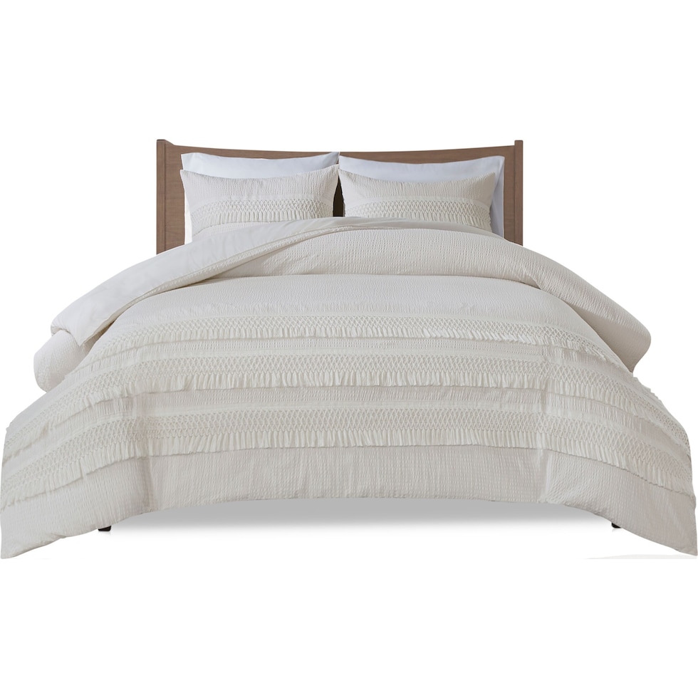 alden white king bedding set   
