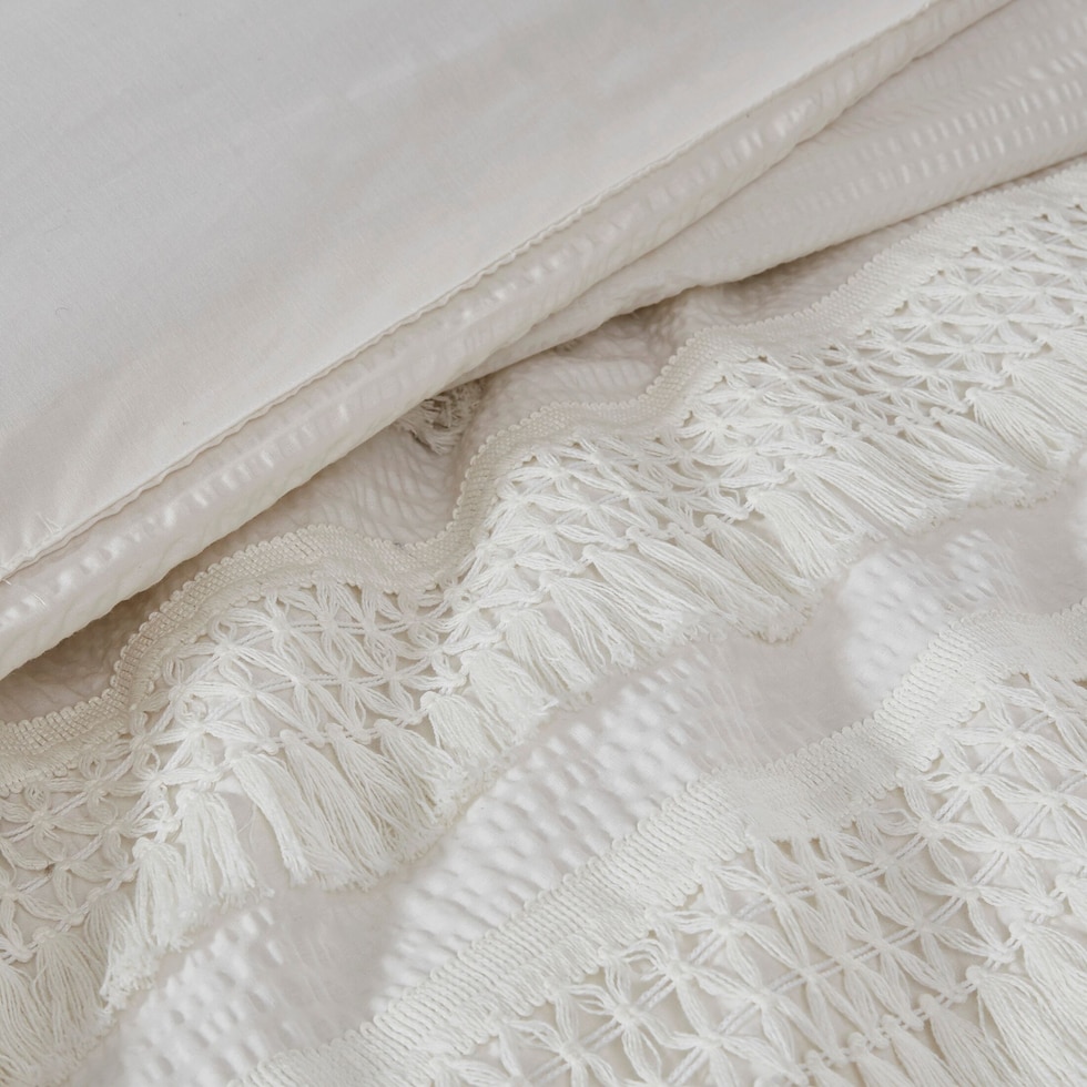 alden white king bedding set   