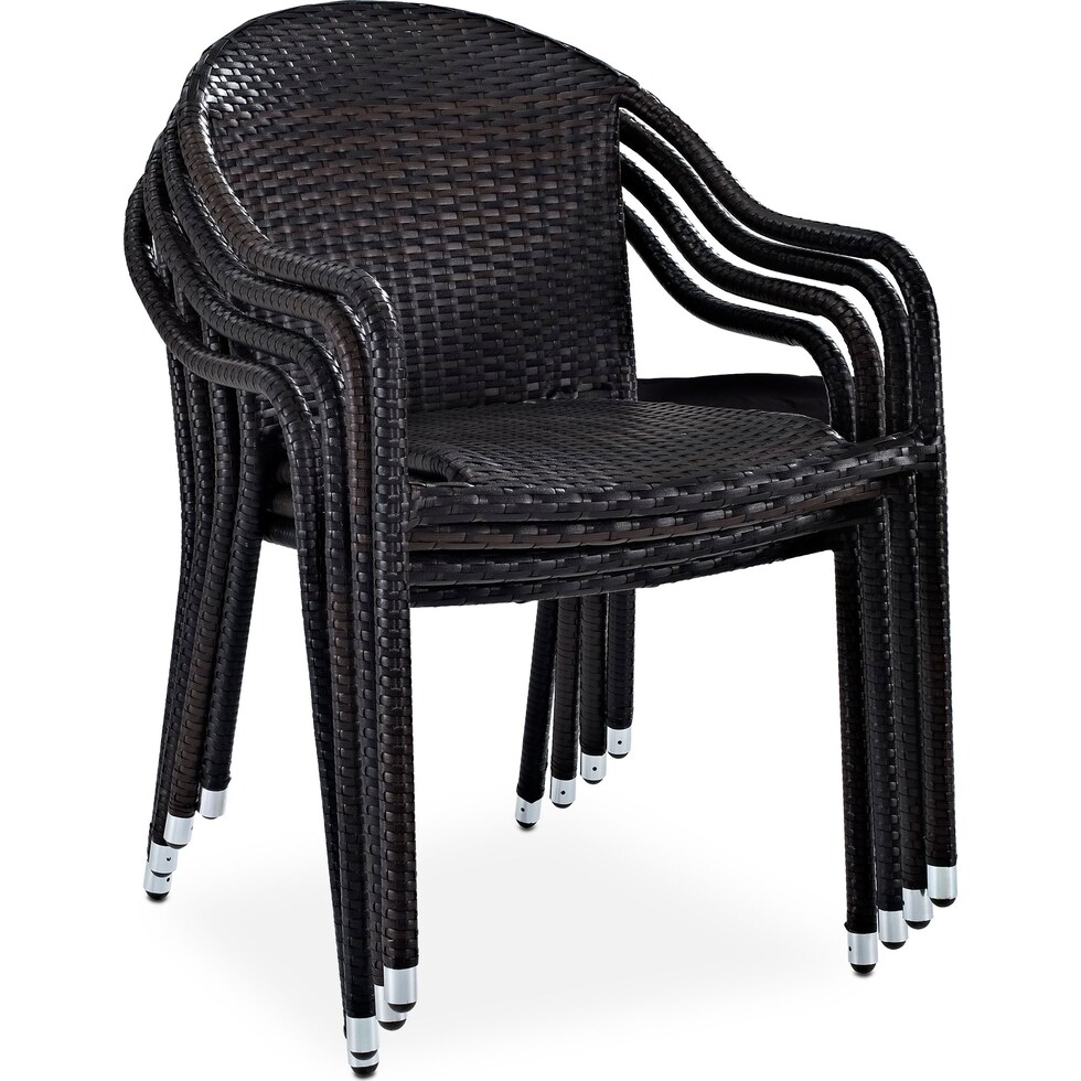 aldo outdoor dark brown outdoor chair set   