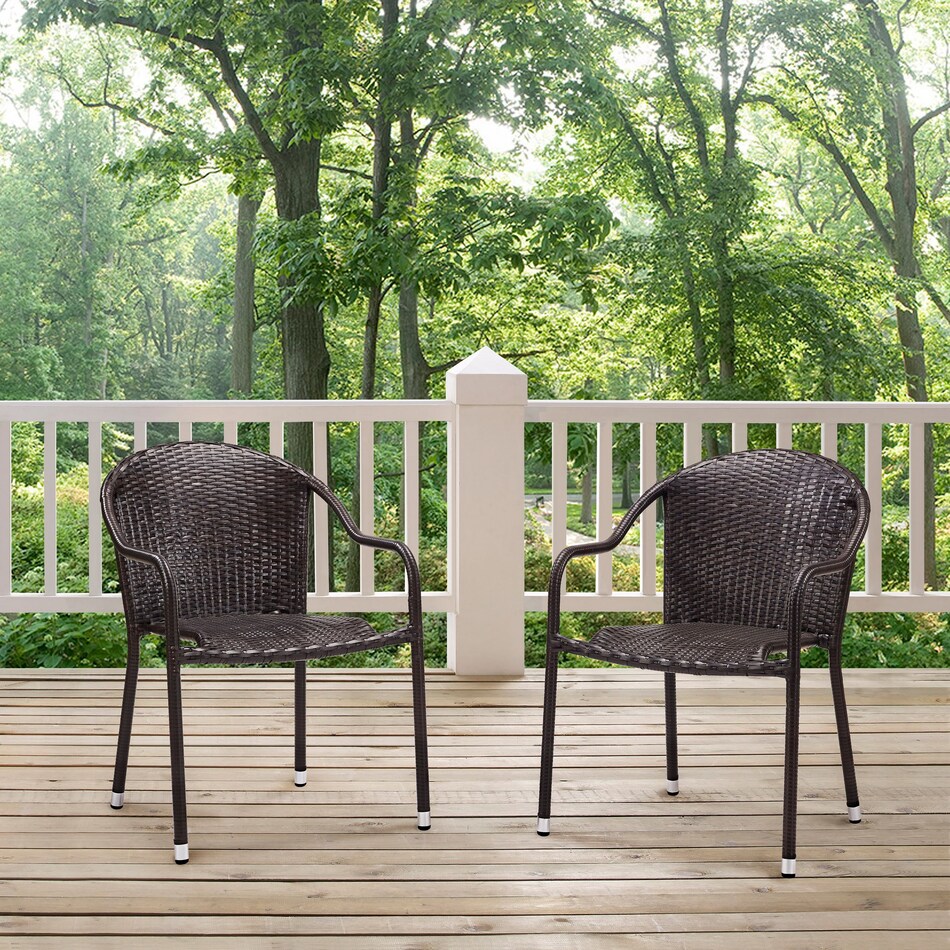 aldo outdoor dark brown outdoor chair set   
