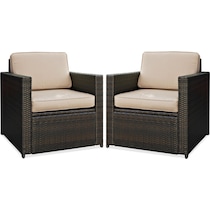 aldo outdoor dark brown outdoor chair set   