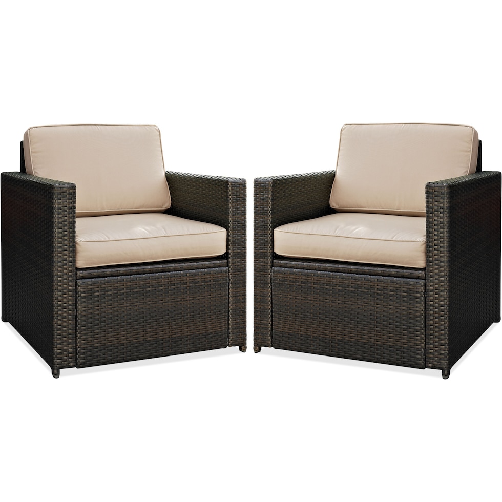 aldo outdoor dark brown outdoor chair set   