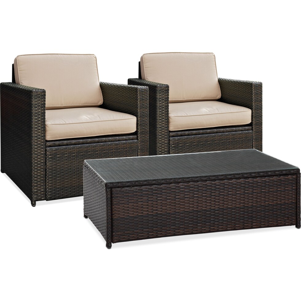 aldo outdoor dark brown outdoor chair set   