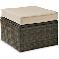 aldo outdoor dark brown outdoor ottoman   