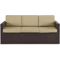 aldo outdoor dark brown outdoor sofa   
