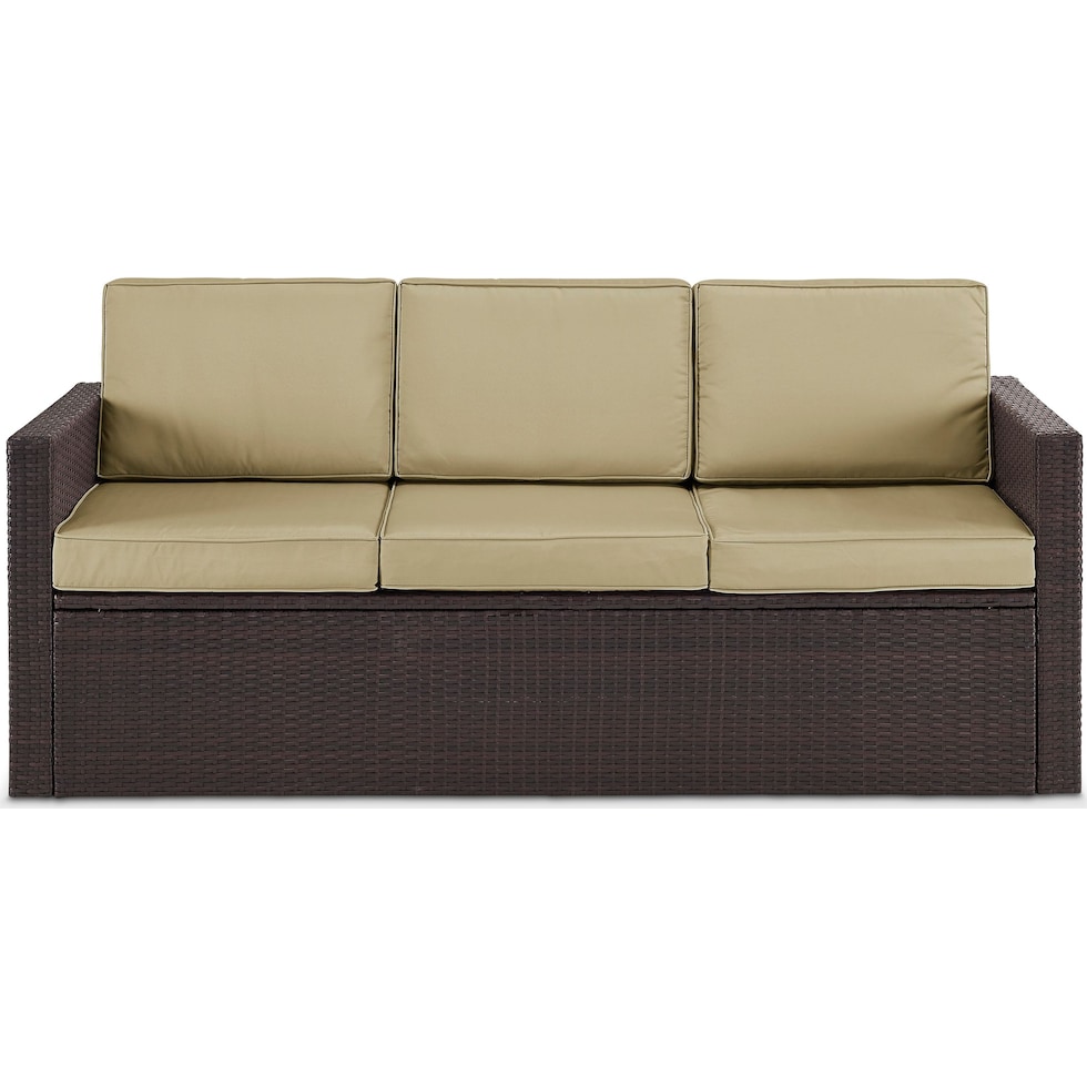 aldo outdoor dark brown outdoor sofa   