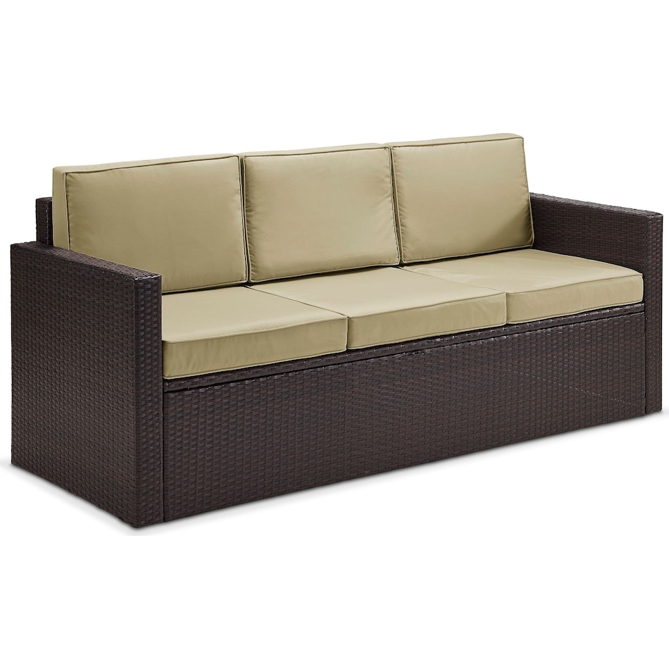 aldo outdoor dark brown outdoor sofa   