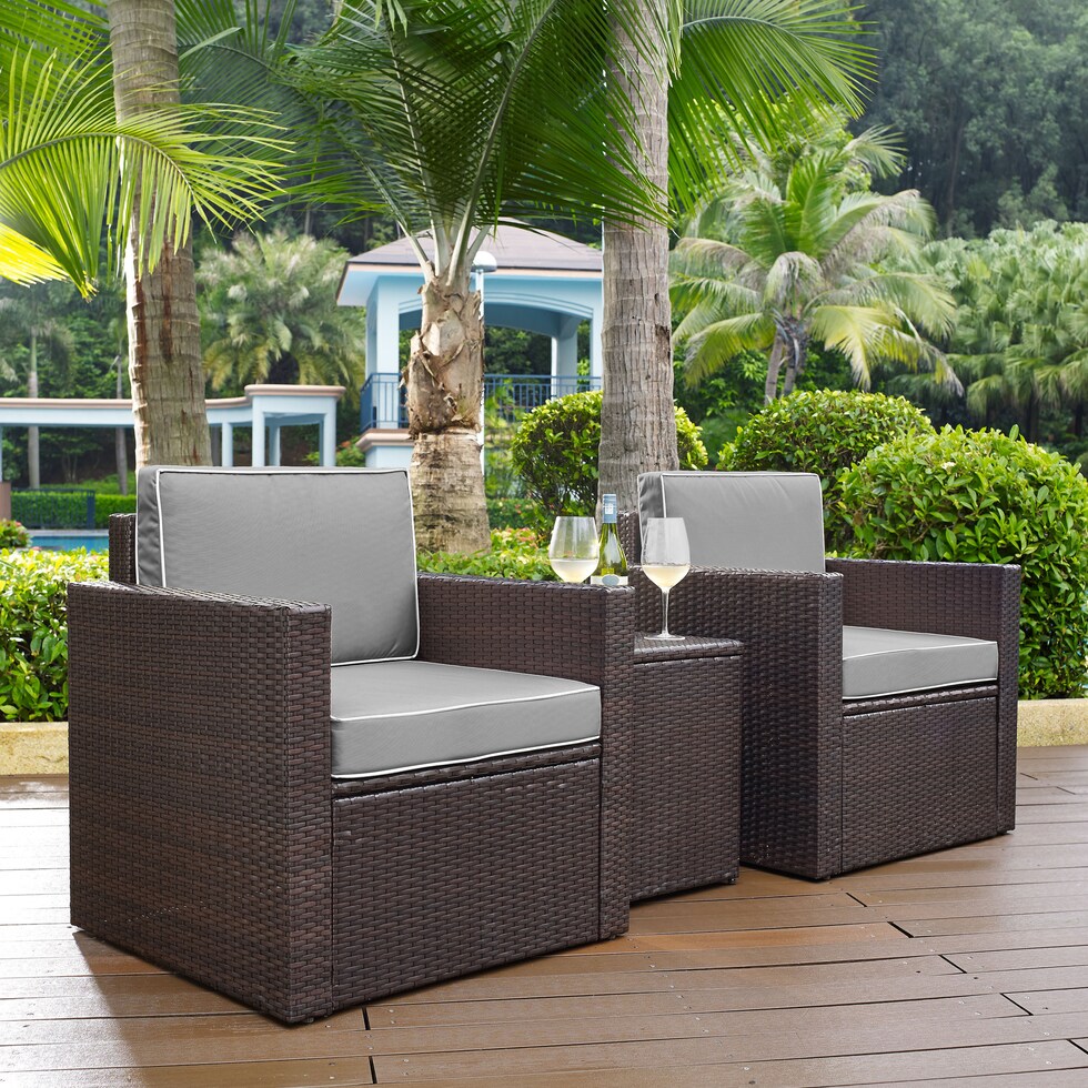aldo outdoor gray outdoor chair set   