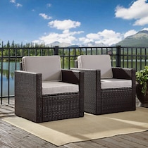 aldo outdoor gray outdoor chair set   