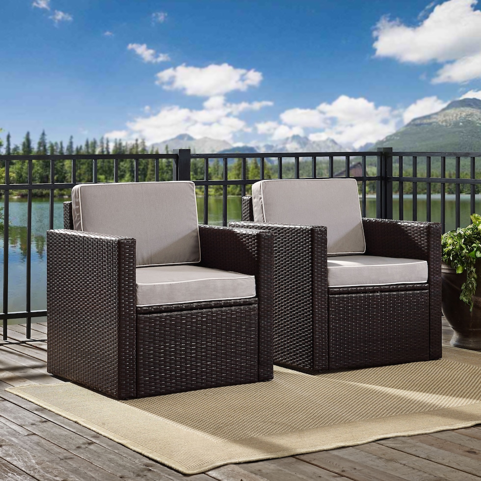 aldo outdoor gray outdoor chair set   