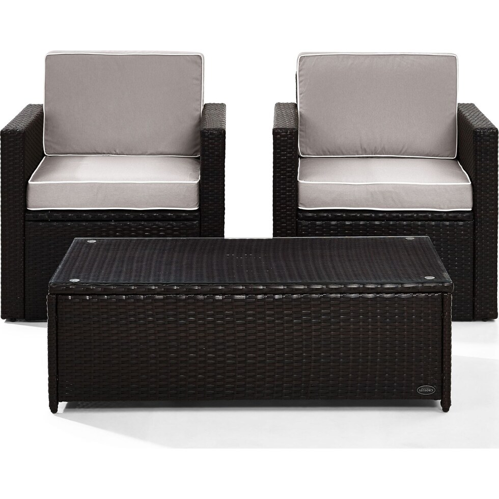 aldo outdoor gray outdoor chair set   