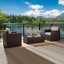 aldo outdoor gray outdoor chair set   