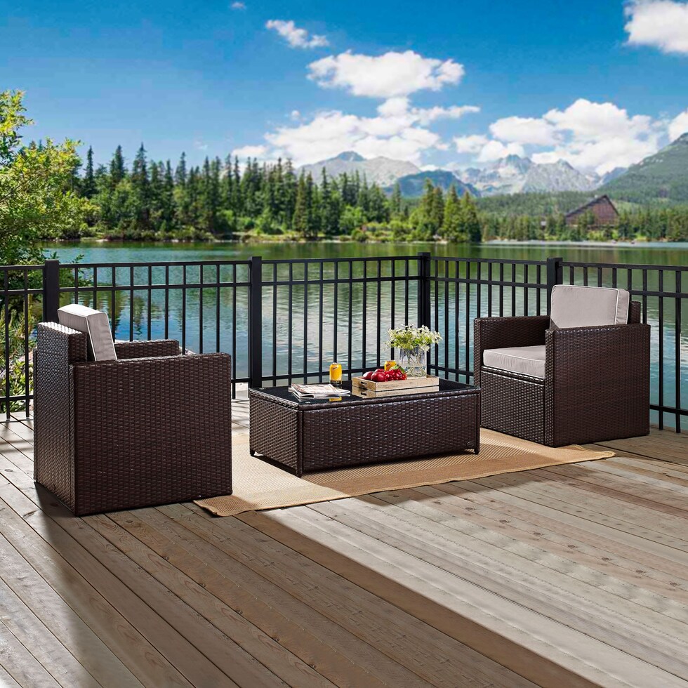 aldo outdoor gray outdoor chair set   