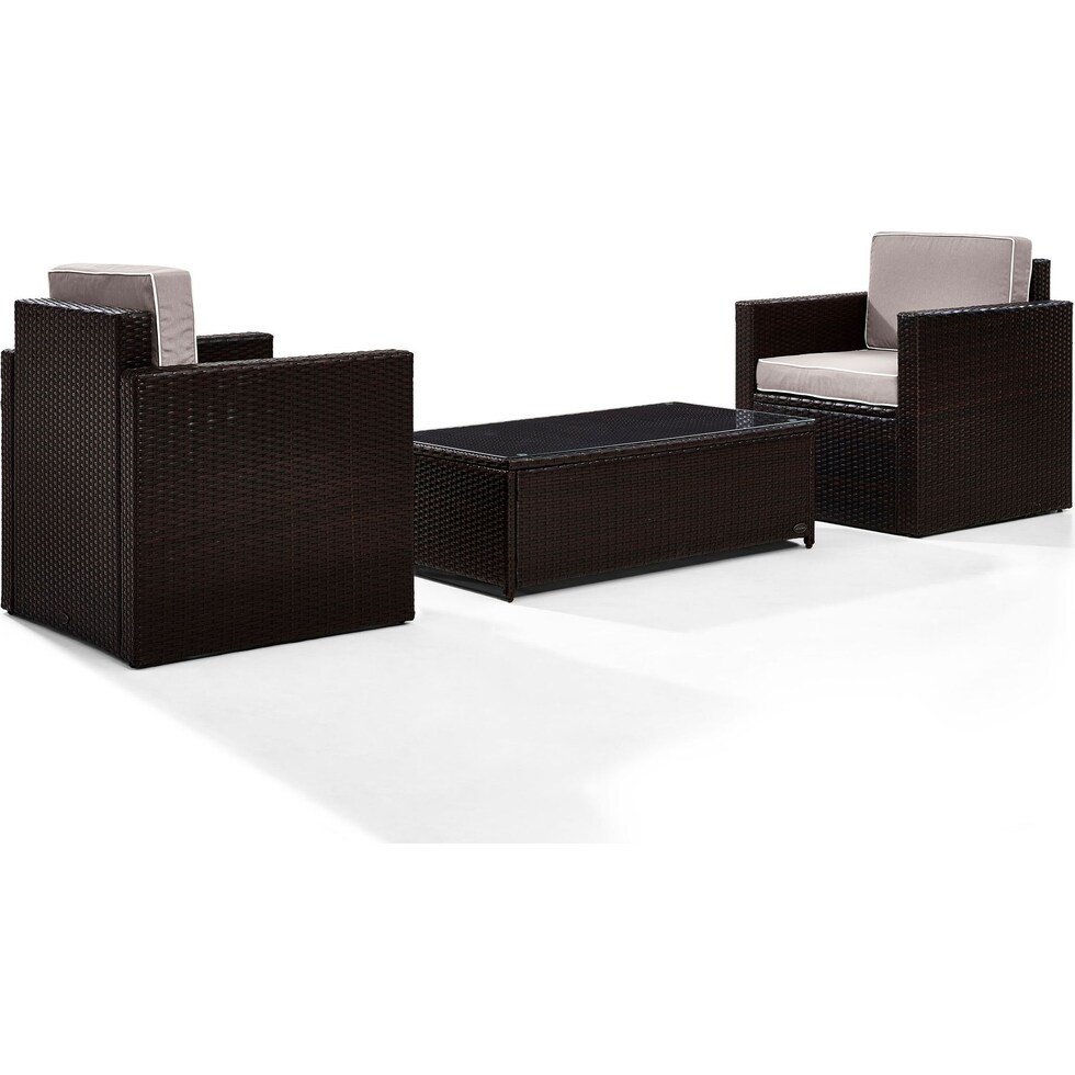 aldo outdoor gray outdoor chair set   