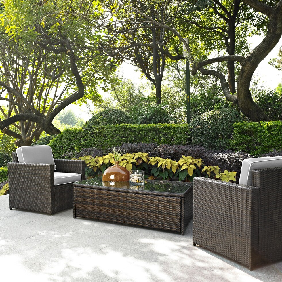 aldo outdoor gray outdoor chair set   