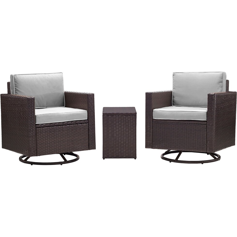 aldo outdoor gray outdoor chair set   