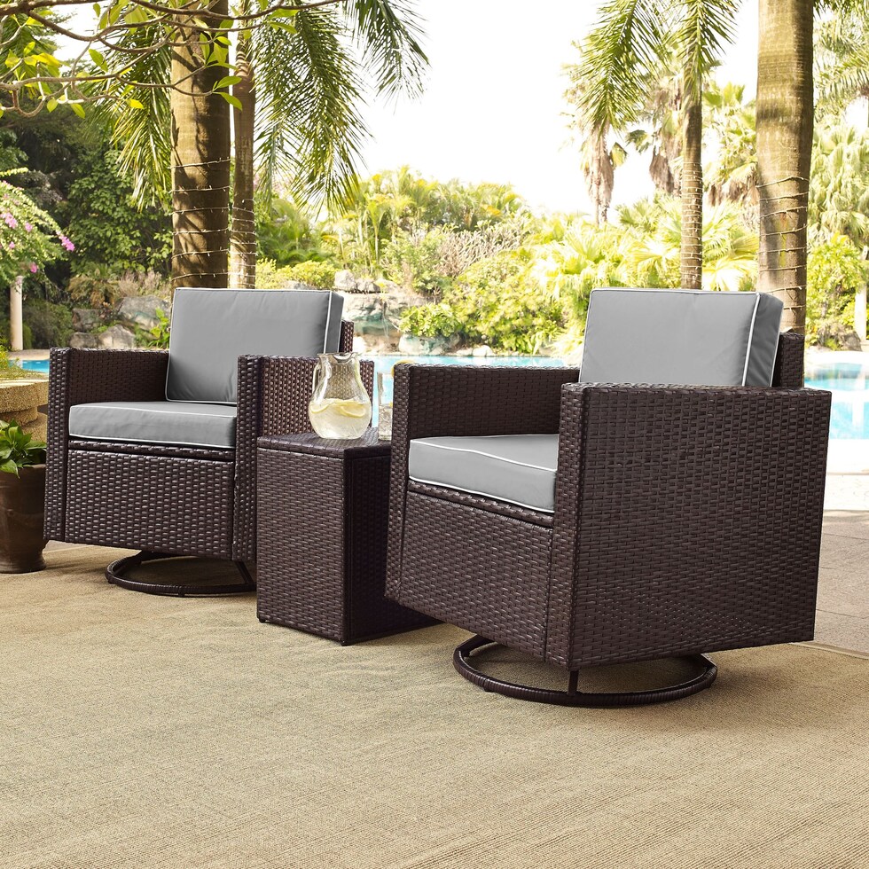 aldo outdoor gray outdoor chair set   