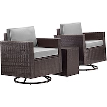 aldo outdoor gray outdoor chair set   